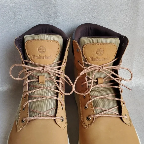🆕️ TIMBERLAND Davis Square L/F Boot Wheat Nubuck Leather MEN'S SIZE: 13 - Picture 8 of 15
